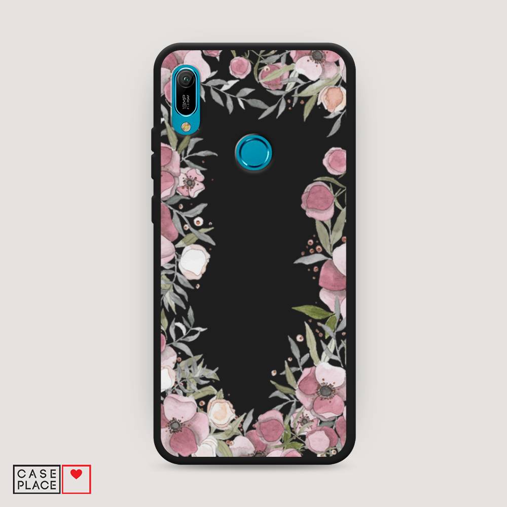 

Чехол Awog на Huawei Y6 2019 "Розовая цветочная рамка", Розовый;зеленый, 68652-1