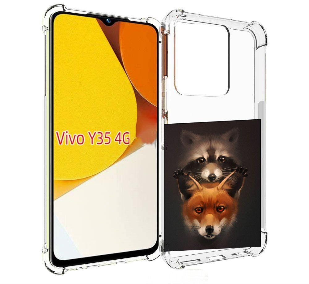 

Чехол MyPads енотик-лисенок для Vivo Y35 4G 2022 / Vivo Y22, Прозрачный, Tocco