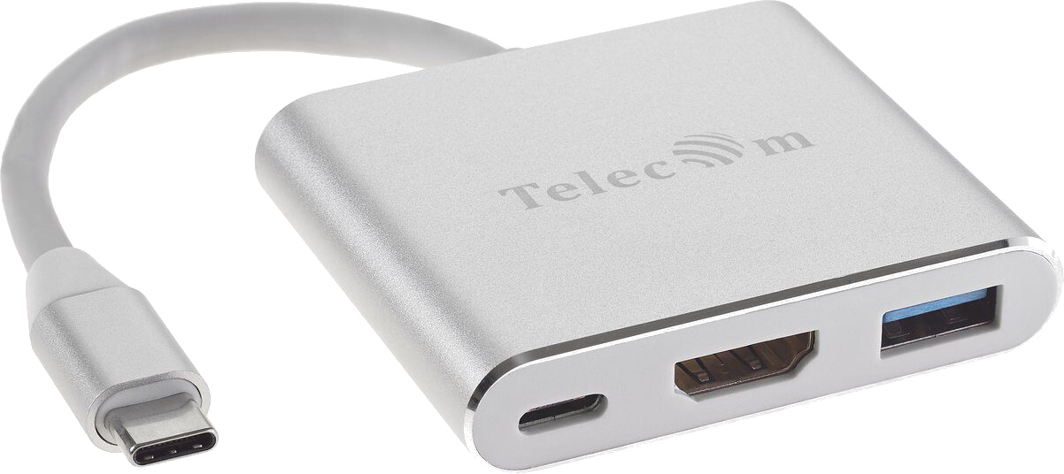 Переходник USB Type-C - HDMI+USB3.0 +USB Type-C TelecomTUC010