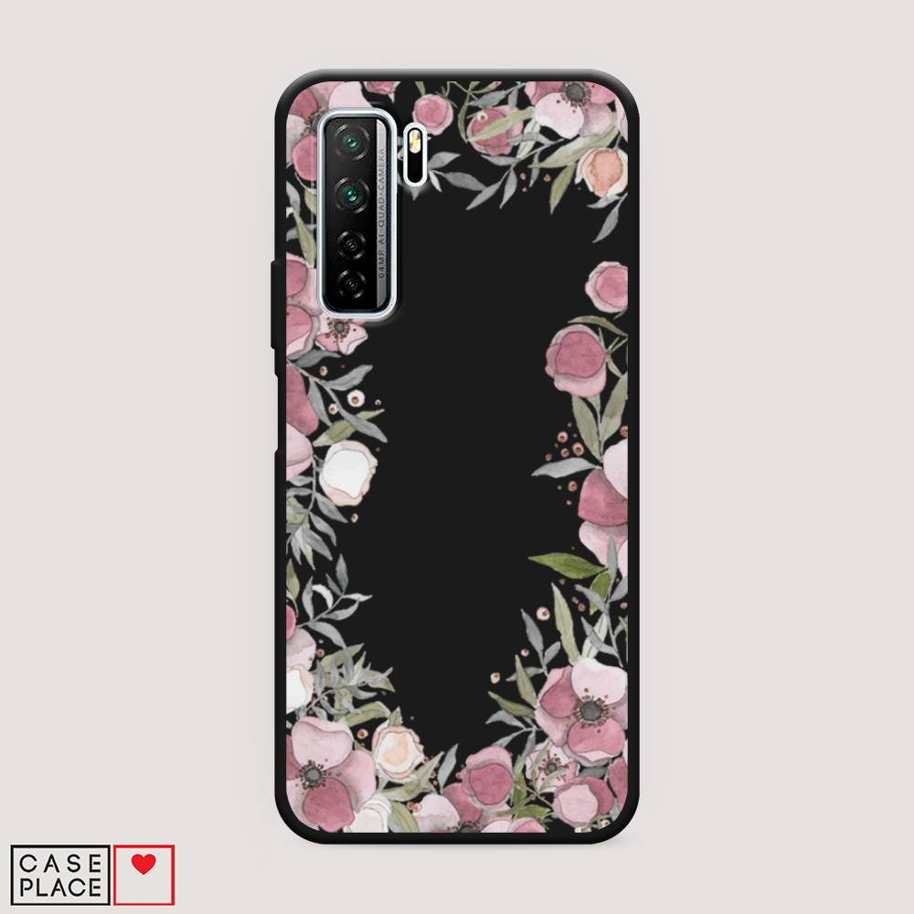 

Чехол Awog на Huawei P40 lite 5G "Розовая цветочная рамка", Розовый;зеленый, 6103052-1
