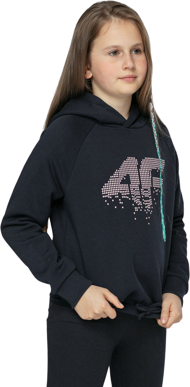 фото Худи детское 4f girl's sweatshirts hjz21-jbld004-30s цв.синий р.128