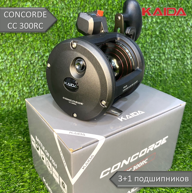 

Катушка мультипликаторная Kaida CONCORDE CC 300R, Серый, CONCORDE