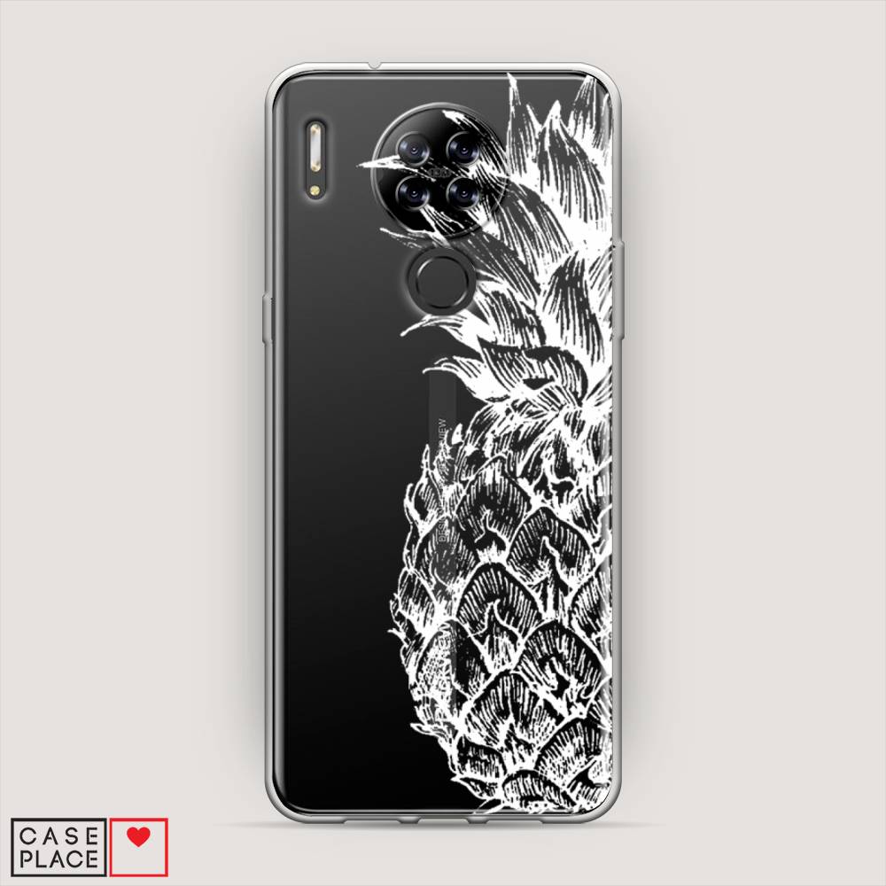 

Чехол Awog на Blackview A80 "Ананас графика белая", Разноцветный, 280150-10