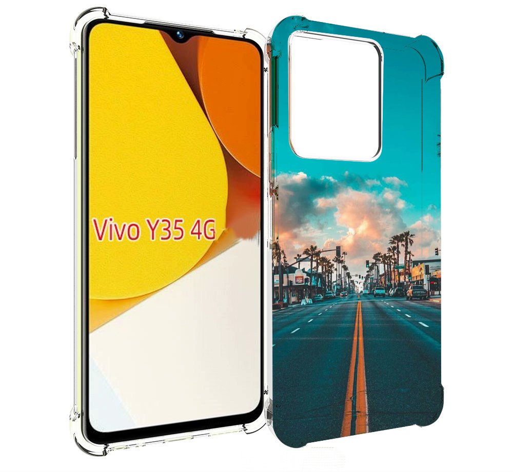 

Чехол MyPads дорога-в-лос-анджелес для Vivo Y35 4G 2022 / Vivo Y22, Прозрачный, Tocco