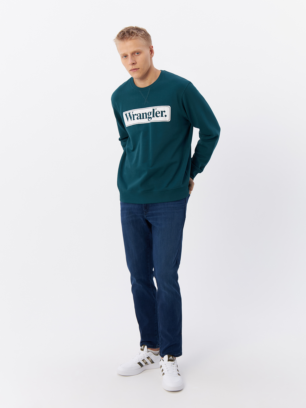 

Джинсы мужские Wrangler 112341400015 синие 31/34, Синий, 112341400