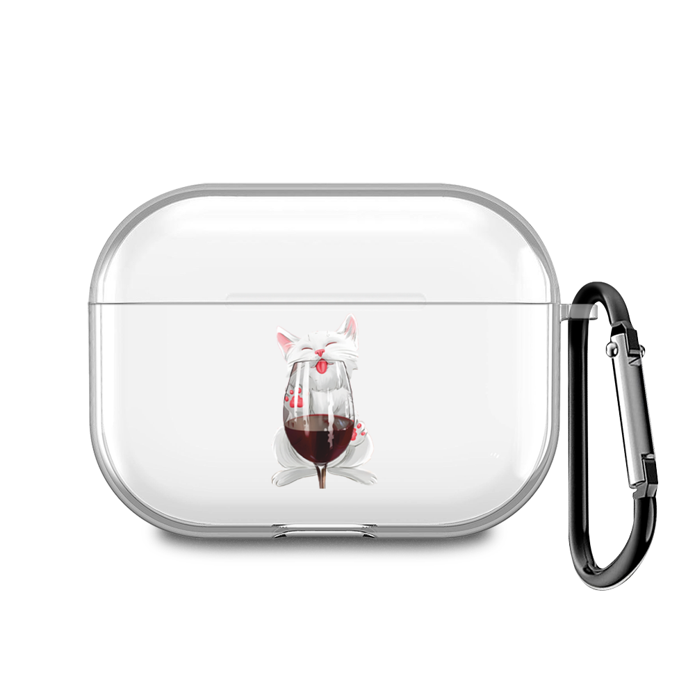 

Чехол для наушников AirPods Pro 2 "Белый кот и красное вино", AIPC-440-9E-1