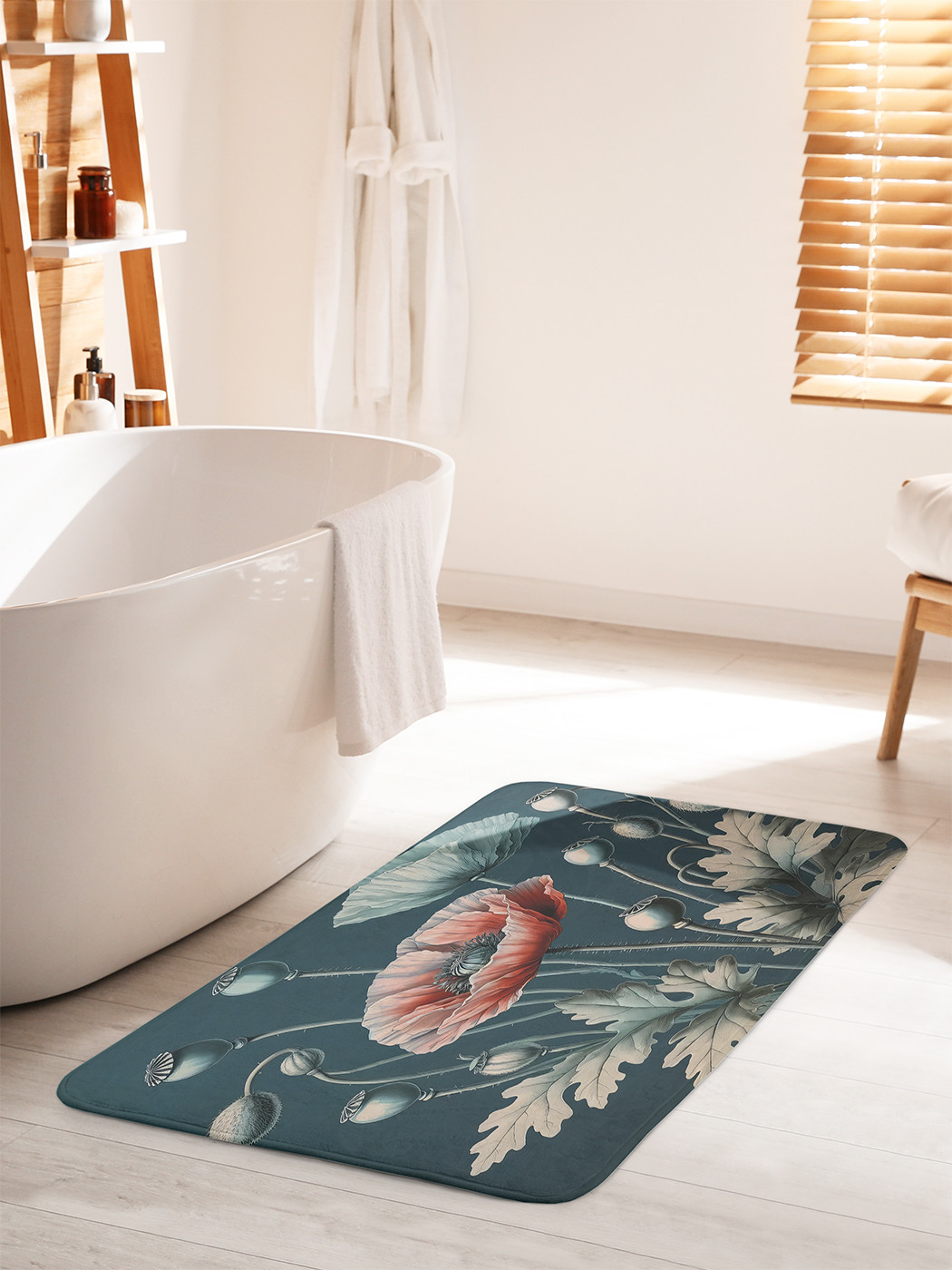 Коврик для ванной туалета JoyArty Красный мак bath_sd2003_60x100 1649₽