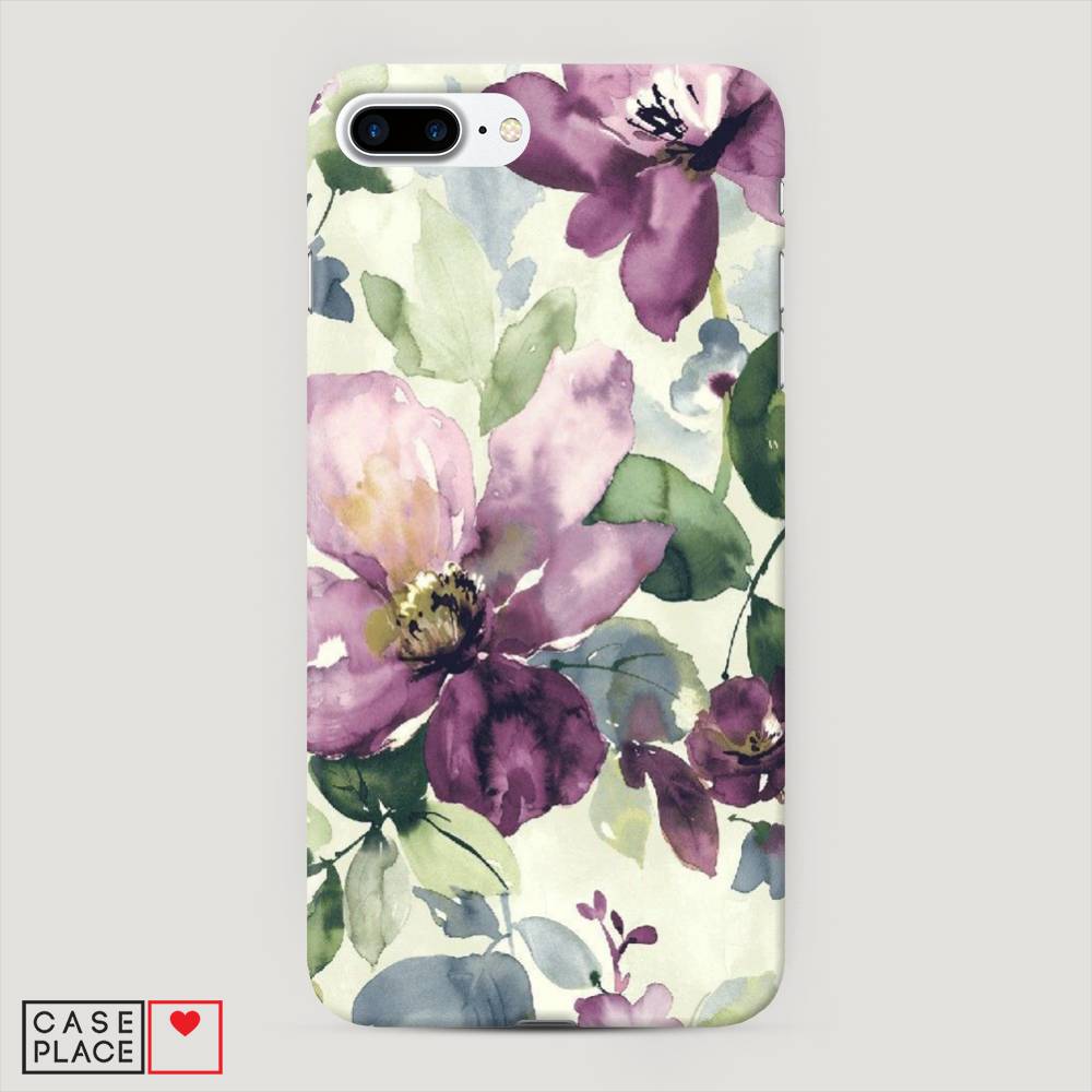 

Пластиковый чехол "Сиреневые цветы-акварель" на Apple iPhone 8 Plus, 10920-7