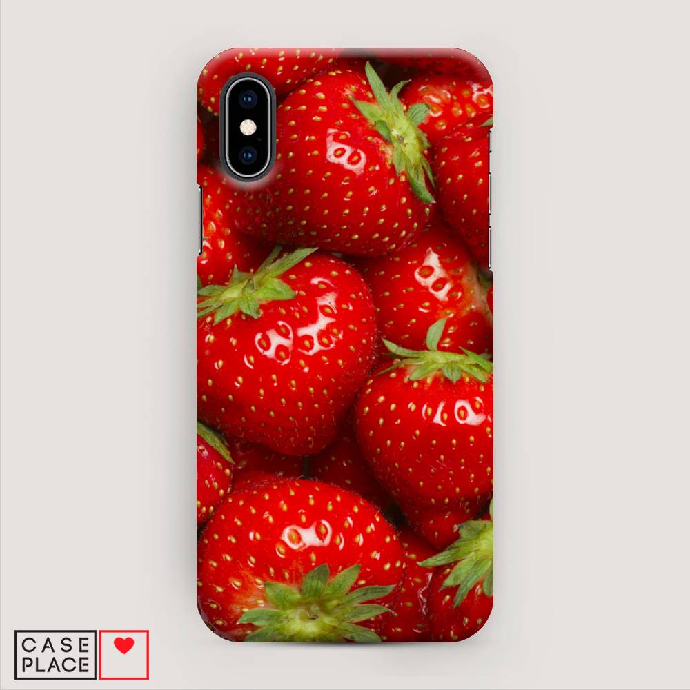 

Пластиковый чехол "Клубника" на Apple iPhone XS (10S), 11820-7