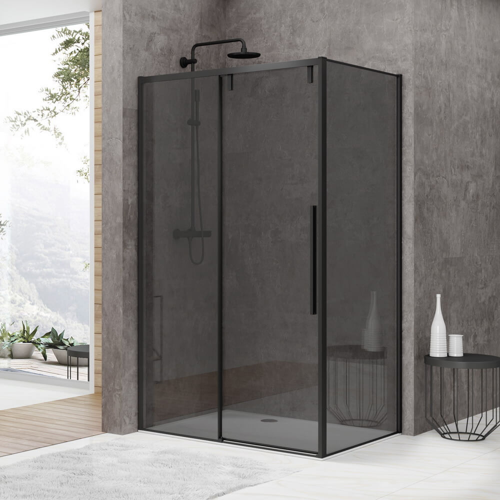 

Душевой уголок Black&White Stellar Wind S898-1200х900 профиль Черный стекло матовое, Stellar