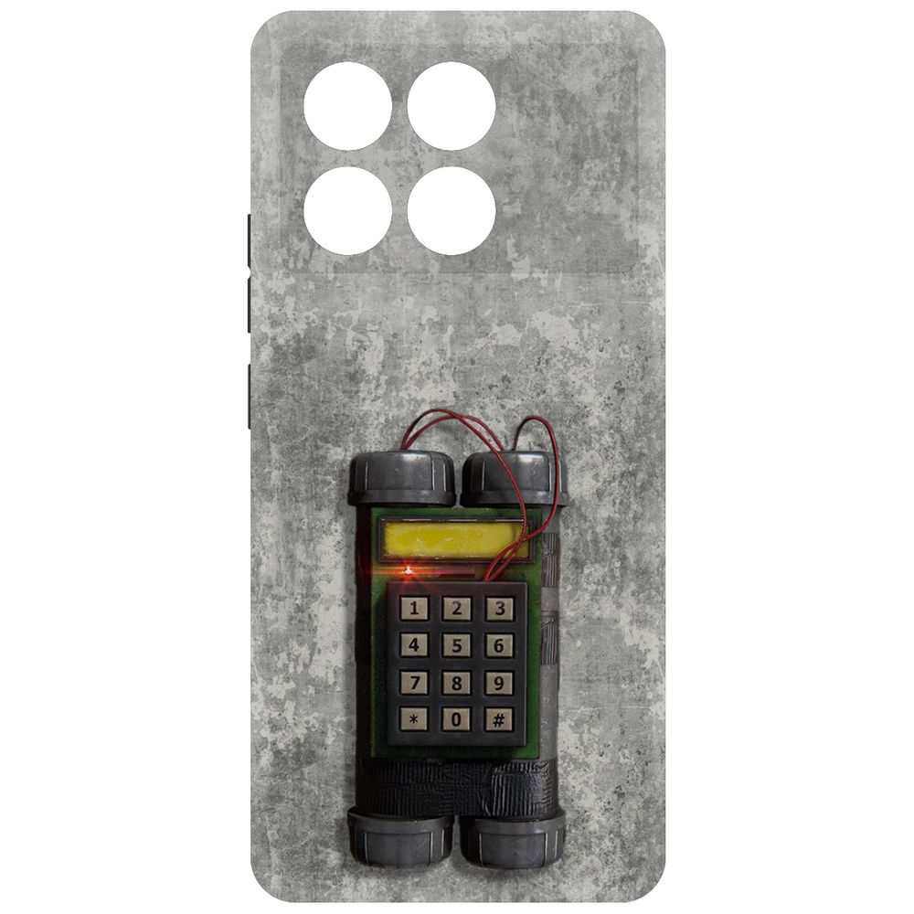 

Чехол-накладка Krutoff Soft Case Cтандофф 2 - C4 для Poco X6 Pro черный