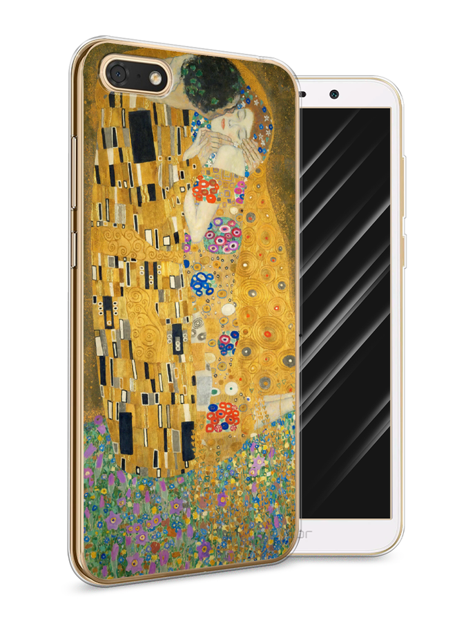 

Чехол Awog на Honor 7A "Поцелуй Гюстава Климта", Желтый, 65250-9