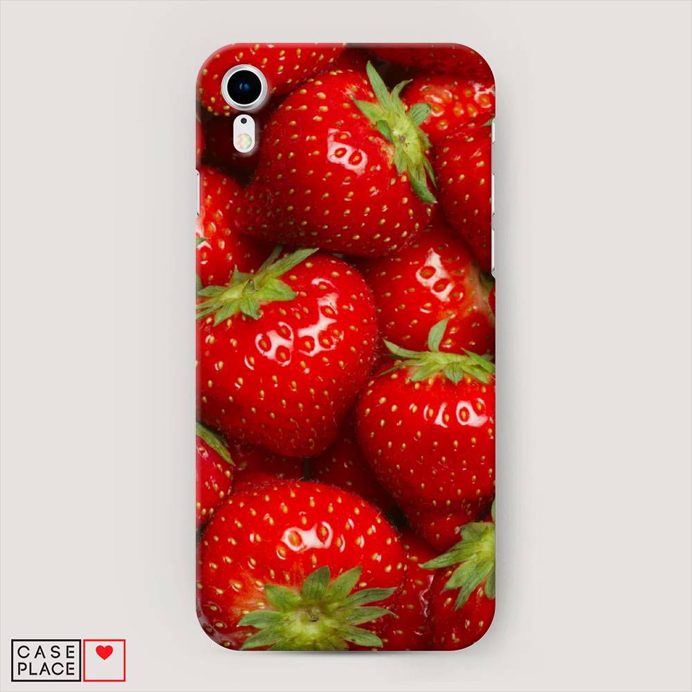 

Пластиковый чехол "Клубника" на Apple iPhone XR (10R), 12020-7