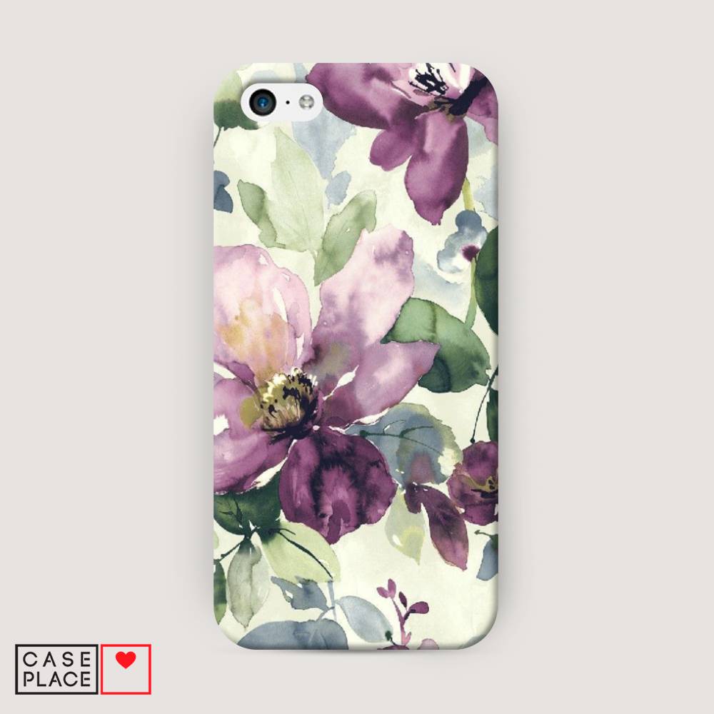

Пластиковый чехол "Сиреневые цветы-акварель" на Apple iPhone 5C, 10220-7