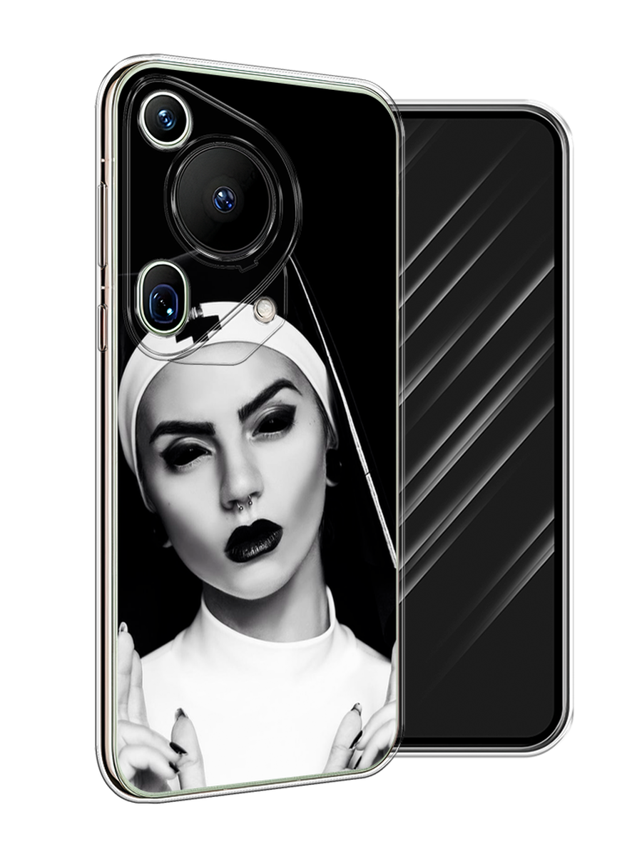 

Чехол Awog на Huawei Pura 70 Ultra "Черная монашка", Серый;черный, 6124550-1
