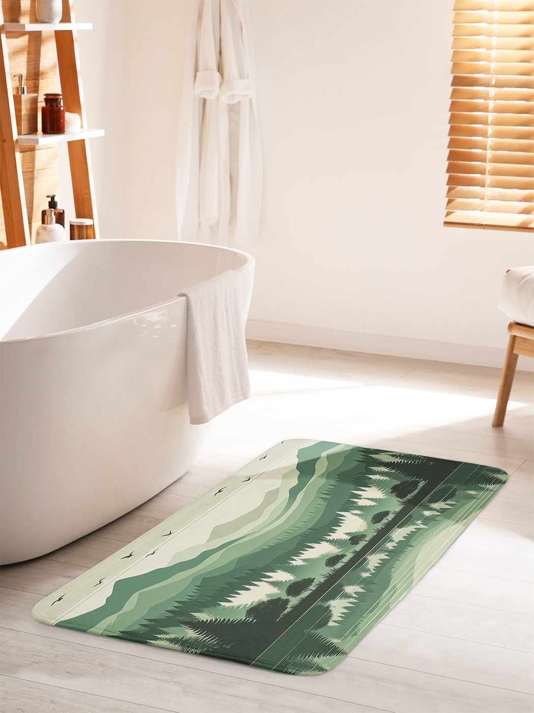 

Коврик для ванной туалета душа JoyArty "Рисунок гор", bath_sd1942_60x100