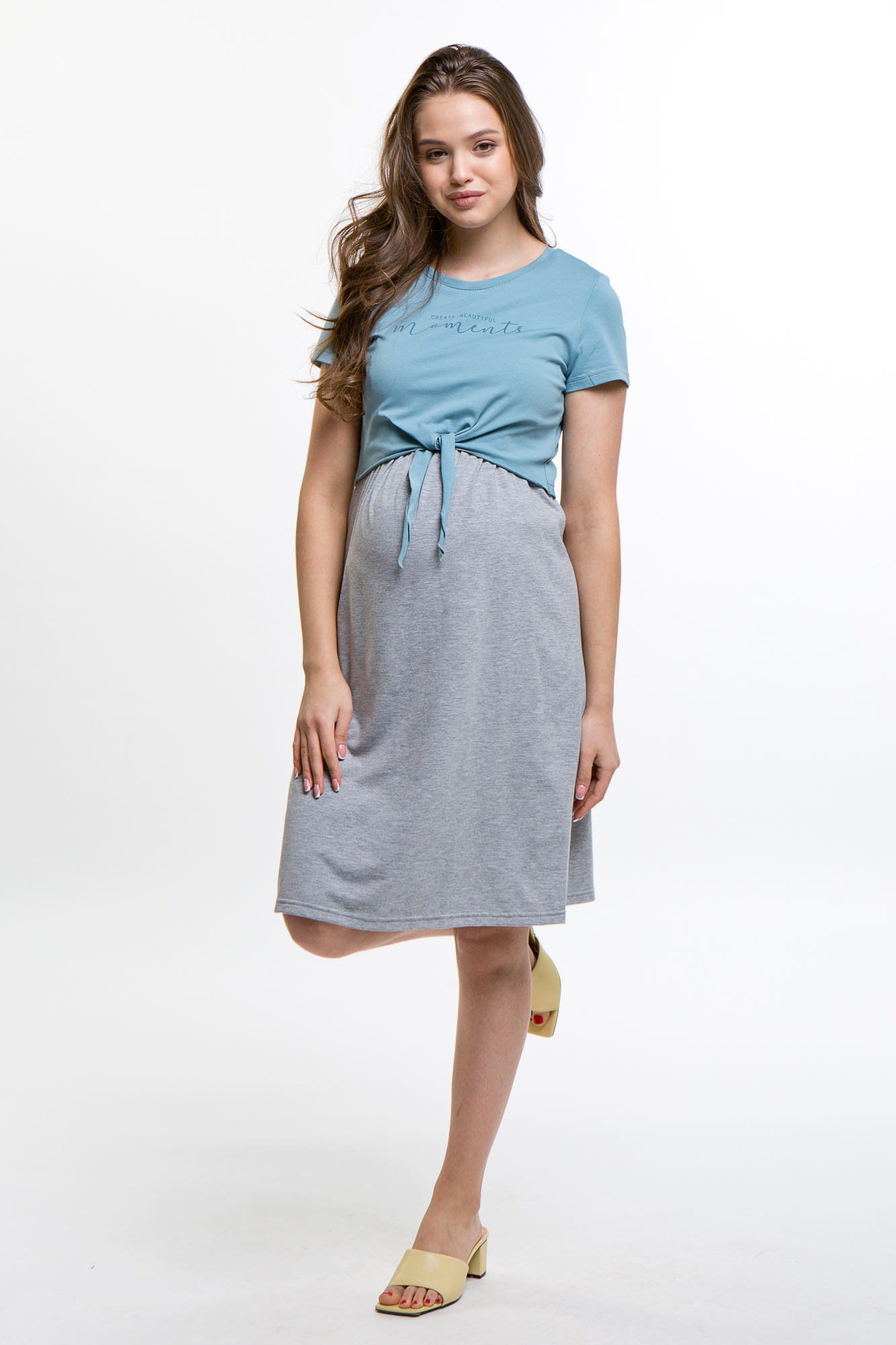 фото Платье женское mama's fantasy 0229mf серое 52