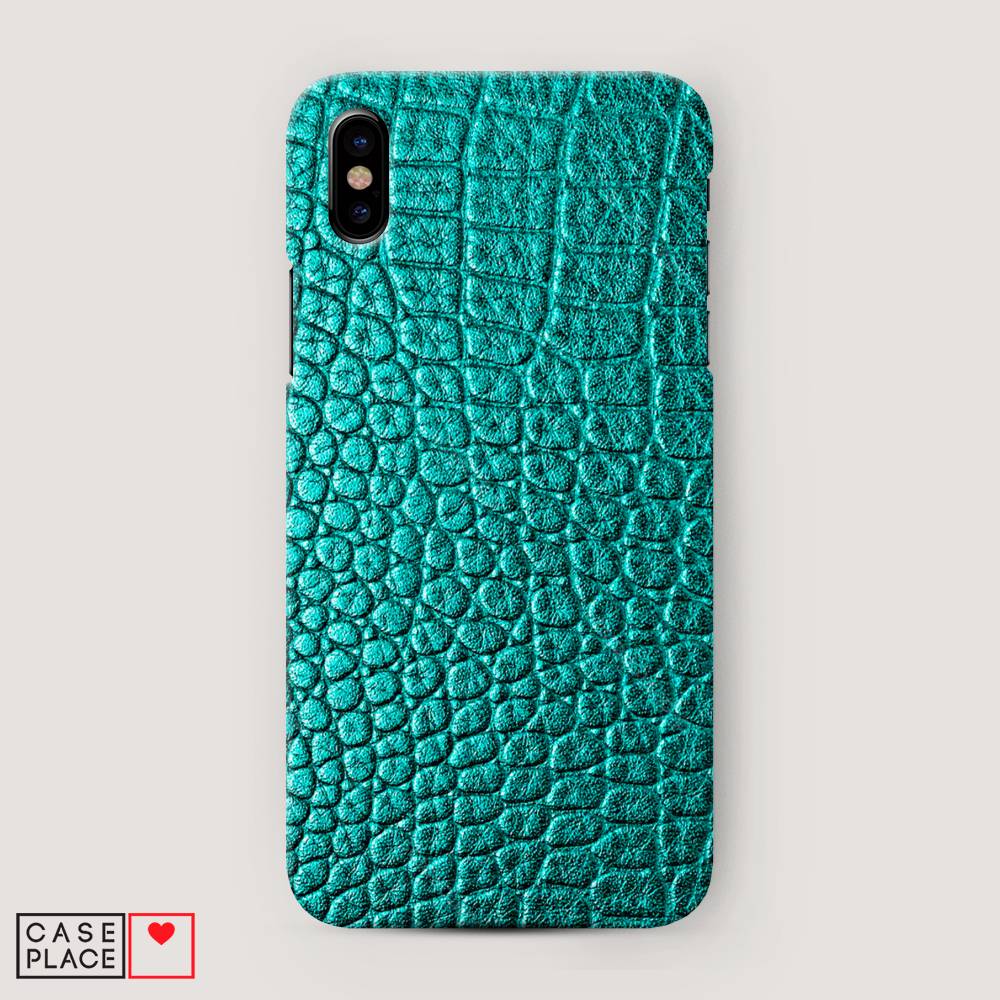 

Пластиковый чехол "Бирюзовая змея" на Apple iPhone XS Max (10S Max), 11920-2