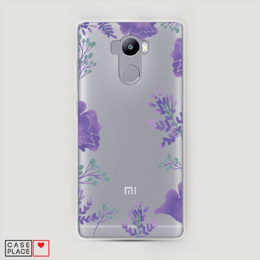 

Пластиковый чехол "Сиреневая цветочная рамка" на Xiaomi Redmi 4