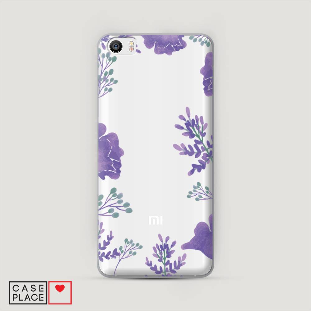 

Пластиковый чехол "Сиреневая цветочная рамка" на Xiaomi Mi5