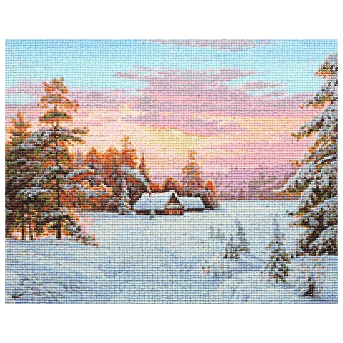 фото Алмазная мозаика cristyle зима в лесу