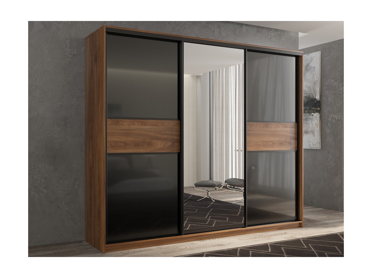 

Шкаф-купе 3-х дверный Кааппи 9 Дуб Кастелло Бренди 180х60х230 см