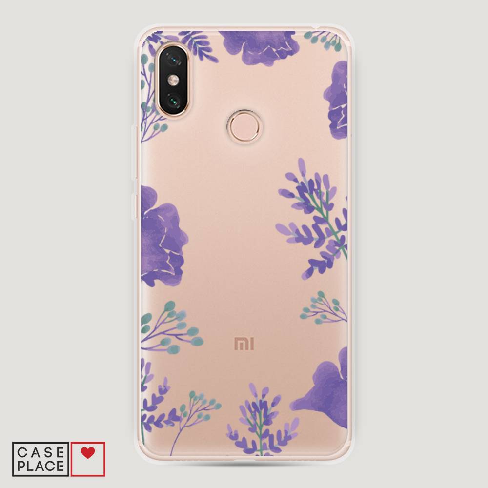 

Пластиковый чехол "Сиреневая цветочная рамка" на Xiaomi Mi Max 3