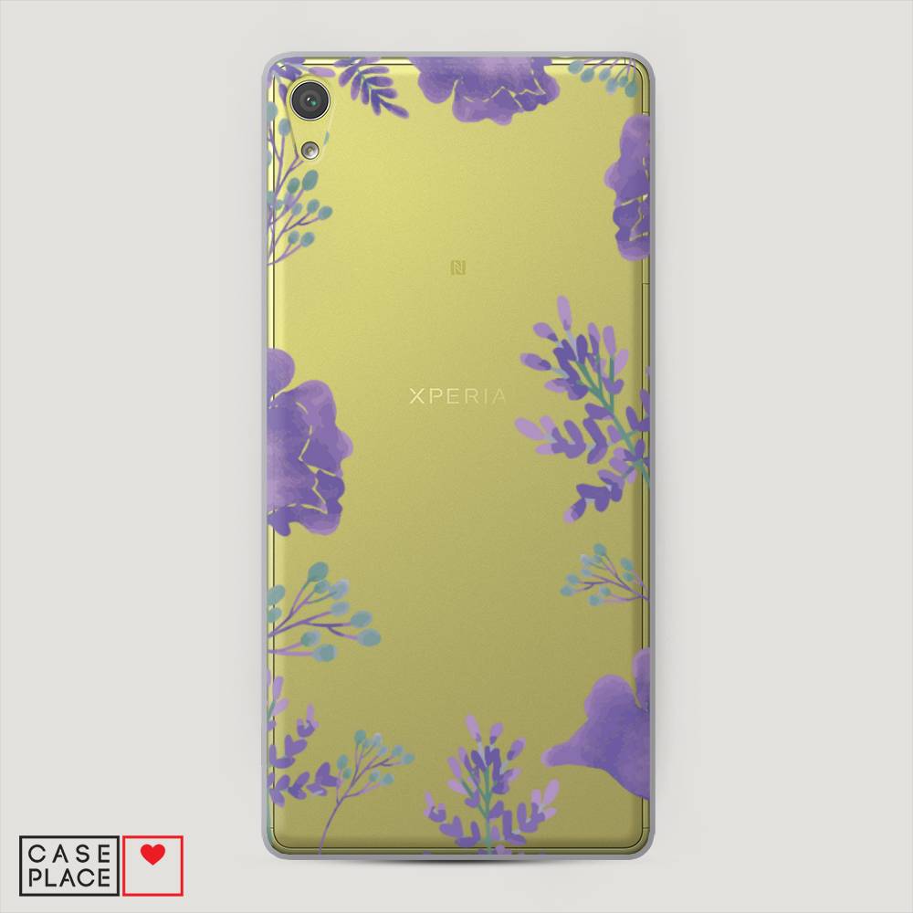 

Пластиковый чехол "Сиреневая цветочная рамка" на Sony Xperia XA Ultra