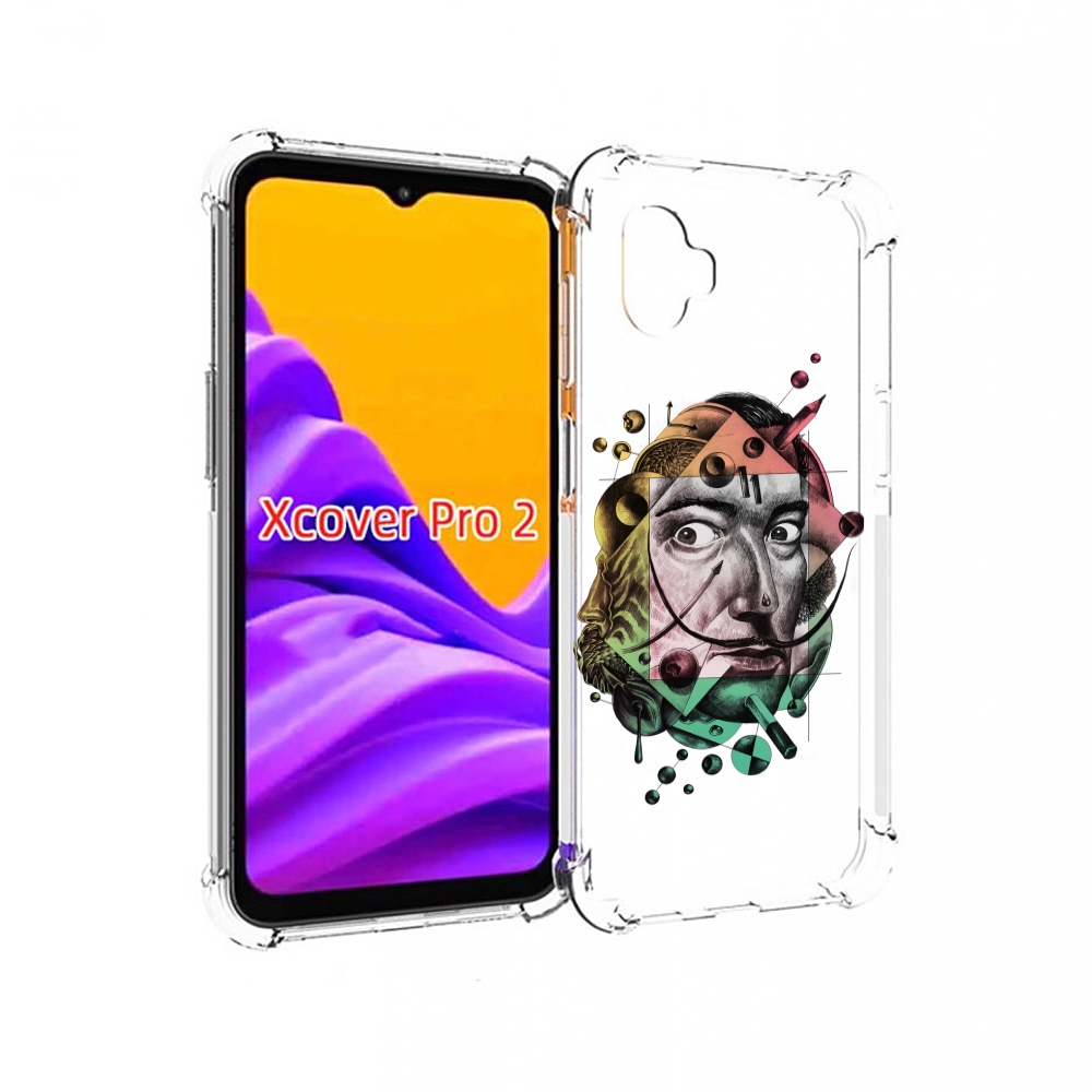 Чехол MyPads разноцветное лицо абстракция для Samsung Galaxy Xcover Pro 2