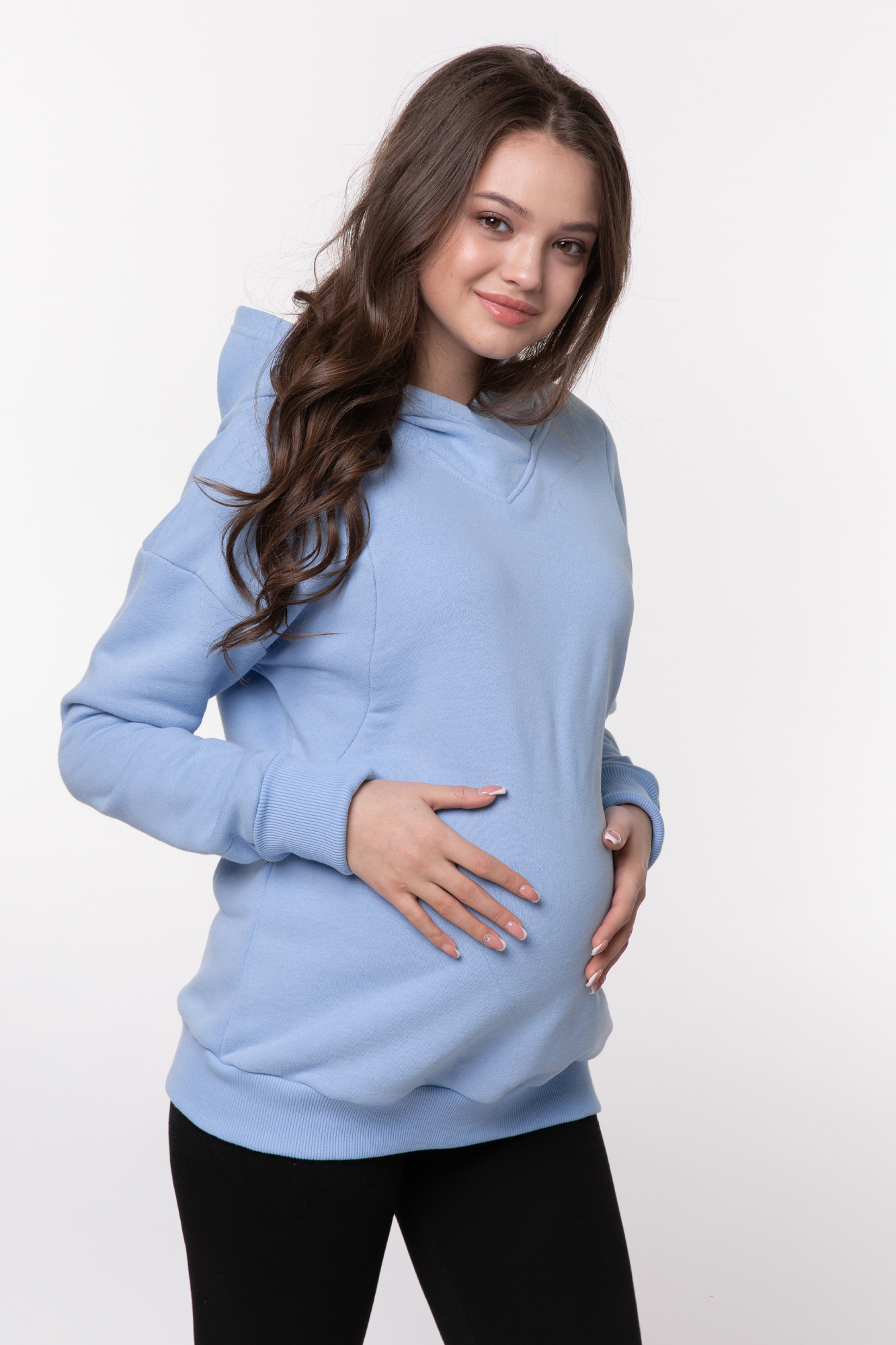 Толстовка для беременных женская Magica bellezza 1208МВ голубая 54 RU