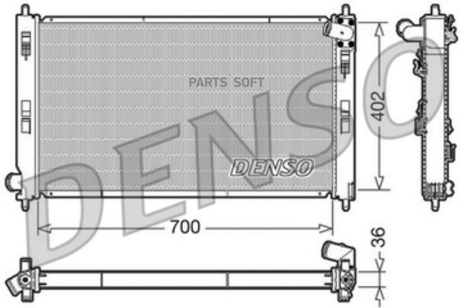 

Радиатор системы охлаждения mitsubishi outlander 2.2d-id 07-12 Denso DRM45029