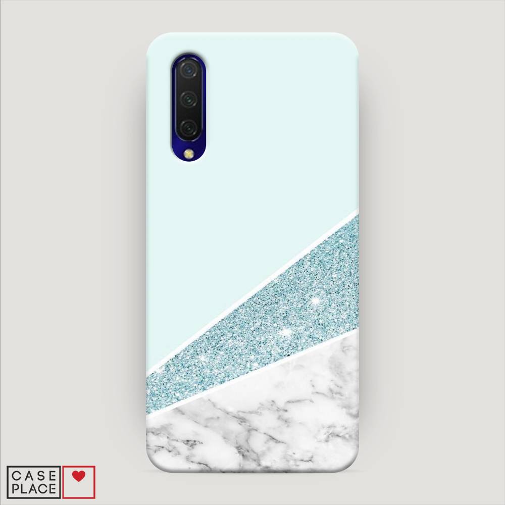 

Пластиковый чехол "Мрамор с голубыми блестками" на Xiaomi Mi 9 Lite, 36720-2