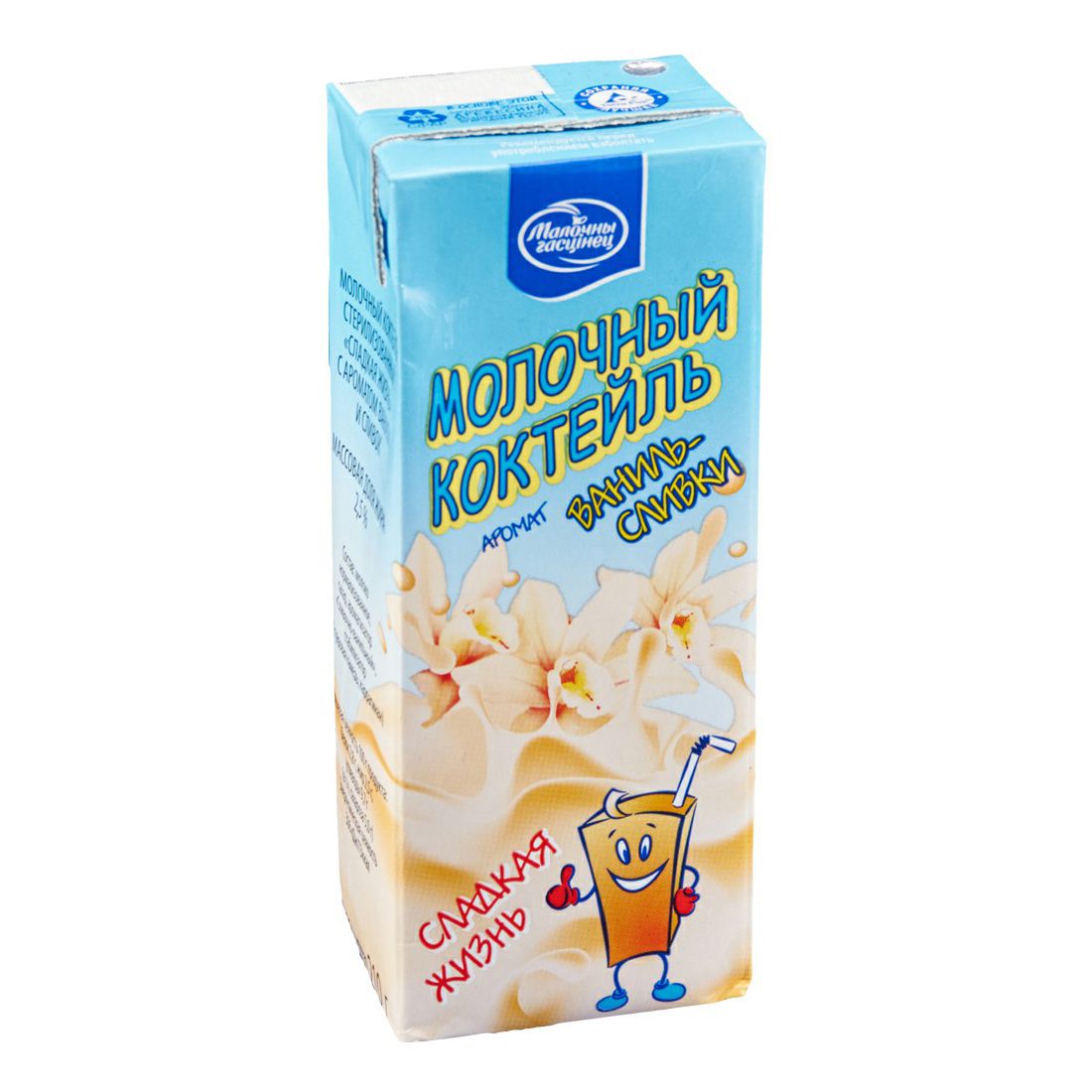 Молочный Молочный коктейль гостинец ваниль-сливки 2,5% БЗМЖ 210 мл