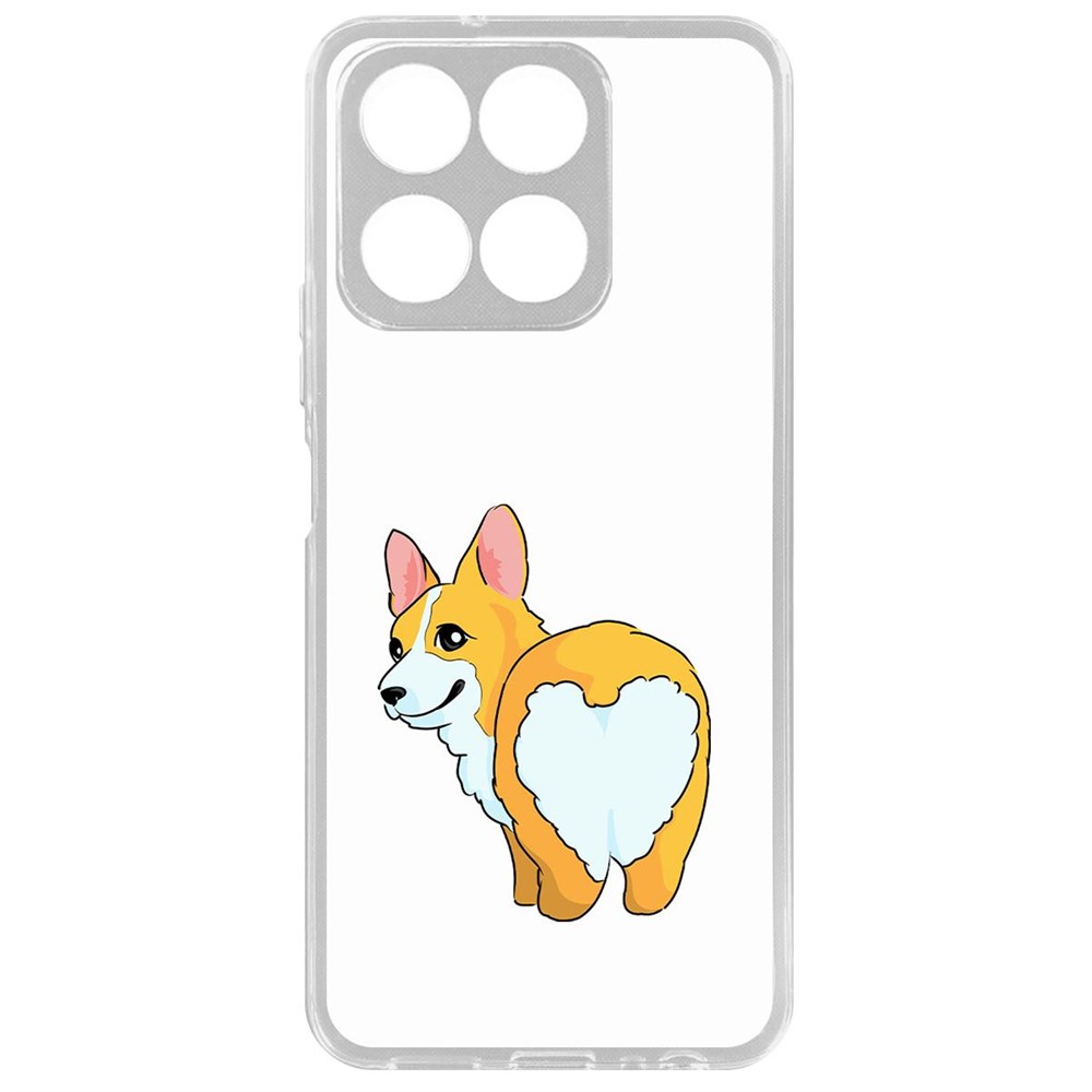 

Чехол-накладка Krutoff Clear Case Рисованный корги вид 2 для Honor X8a, Прозрачный