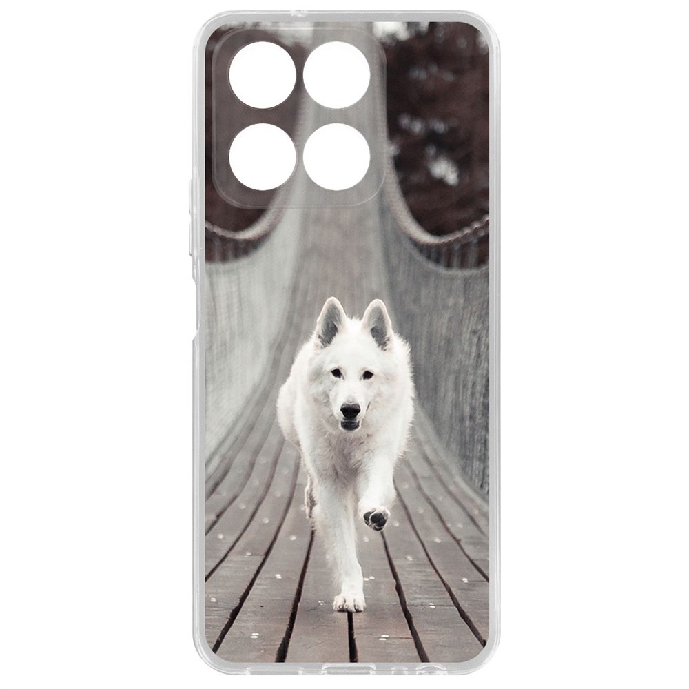 

Чехол-накладка Krutoff Clear Case Пес на мосту для Honor X8a