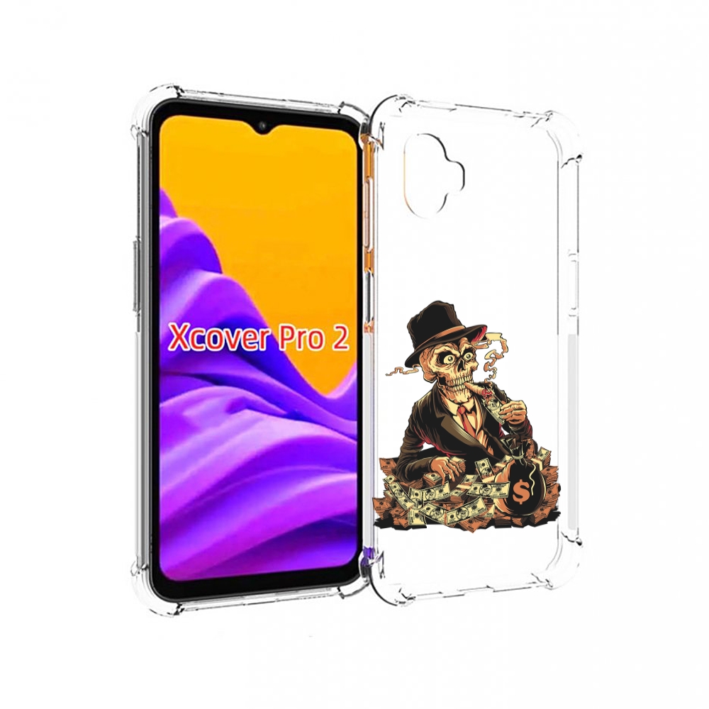 

Чехол MyPads нарисованный череп с сигаретой для Samsung Galaxy Xcover Pro 2, Прозрачный, Tocco