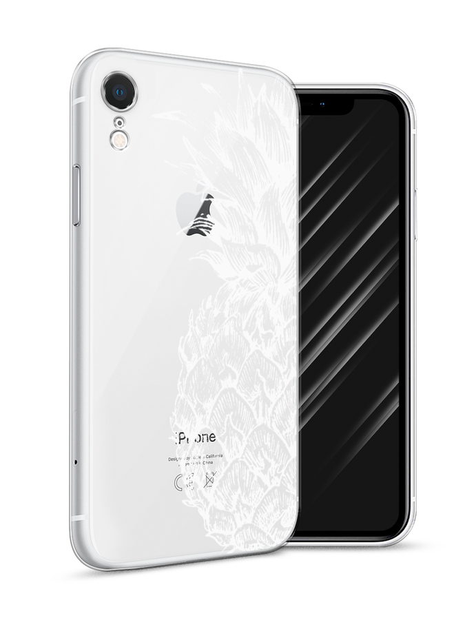 

Чехол Awog на Apple iPhone XR (10R) / Айфон XR (10R) "Ананас графика белая", Разноцветный, 12050-10