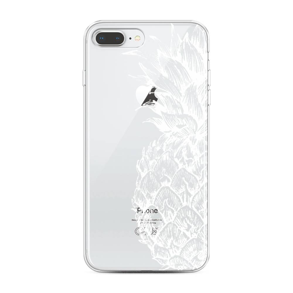 

Чехол Awog на Apple iPhone 8 Plus / Айфон 8 Plus "Ананас графика белая", Разноцветный, 10950-10