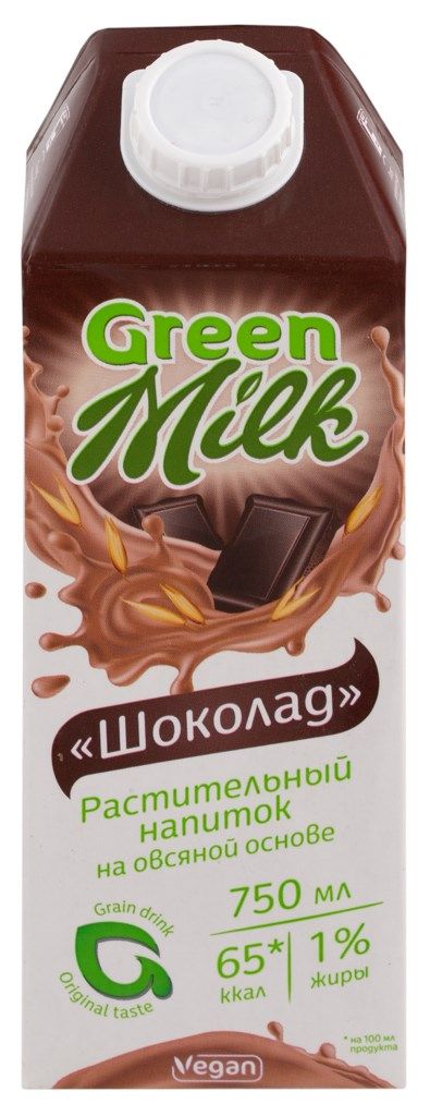 

Напиток ячменный Green Milk шоколад 1% 1 л