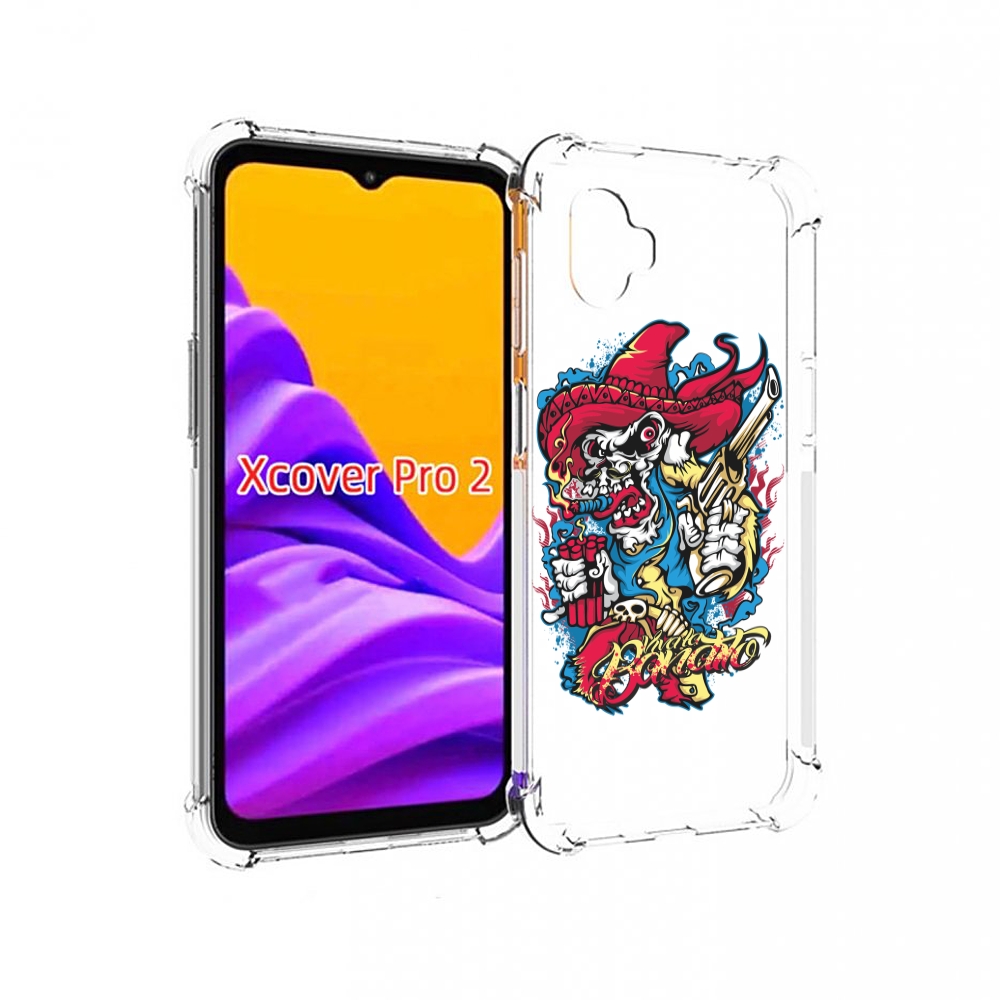 

Чехол MyPads нарисованный скелет с писталетом для Samsung Galaxy Xcover Pro 2, Прозрачный, Tocco