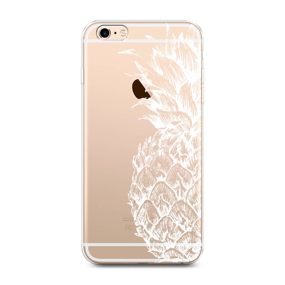 

Чехол Awog на Apple iPhone 6 Plus / Айфон 6 Plus "Ананас графика белая", Разноцветный, 10550-10