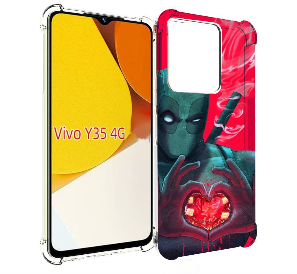

Чехол MyPads дедпул-в-сердце для Vivo Y35 4G 2022 / Vivo Y22, Прозрачный, Tocco