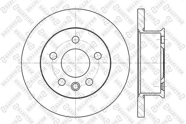 

6020-4732-Sx_Диск Тормозной Передний Vw T4 1.8-2.4 90-96 Stellox 60204732Sx