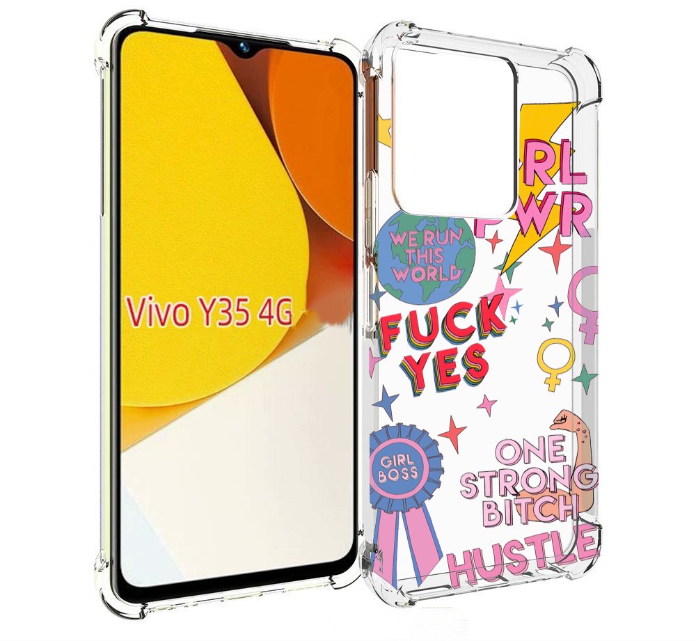 

Чехол MyPads девушки-боссы женский для Vivo Y35 4G 2022 / Vivo Y22, Прозрачный, Tocco