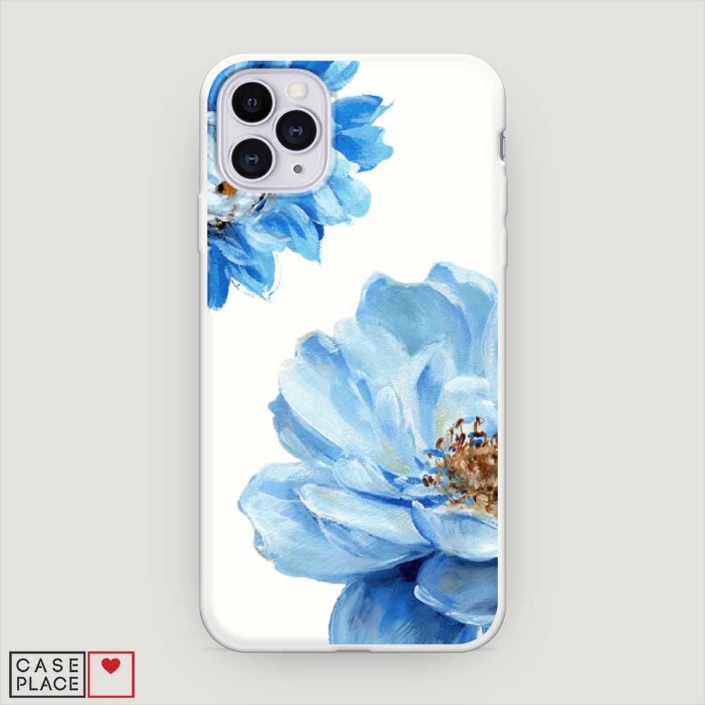 

Матовый силиконовый чехол "Голубые клематисы" на Apple iPhone 11 Pro, 12357-1