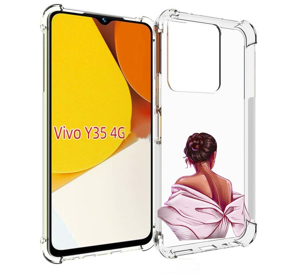 Чехол MyPads девушка-со-спины женский для Vivo Y35 4G 2022 / Vivo Y22