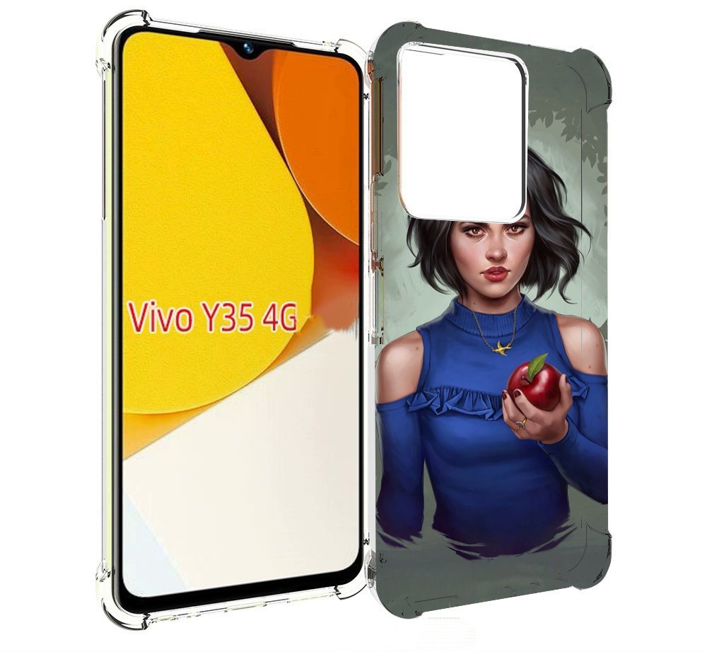 

Чехол MyPads девушка-с-яблоком женский для Vivo Y35 4G 2022 / Vivo Y22, Прозрачный, Tocco