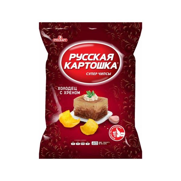 

Чипсы картофельные Русская Картошка холодец с хреном 105 г