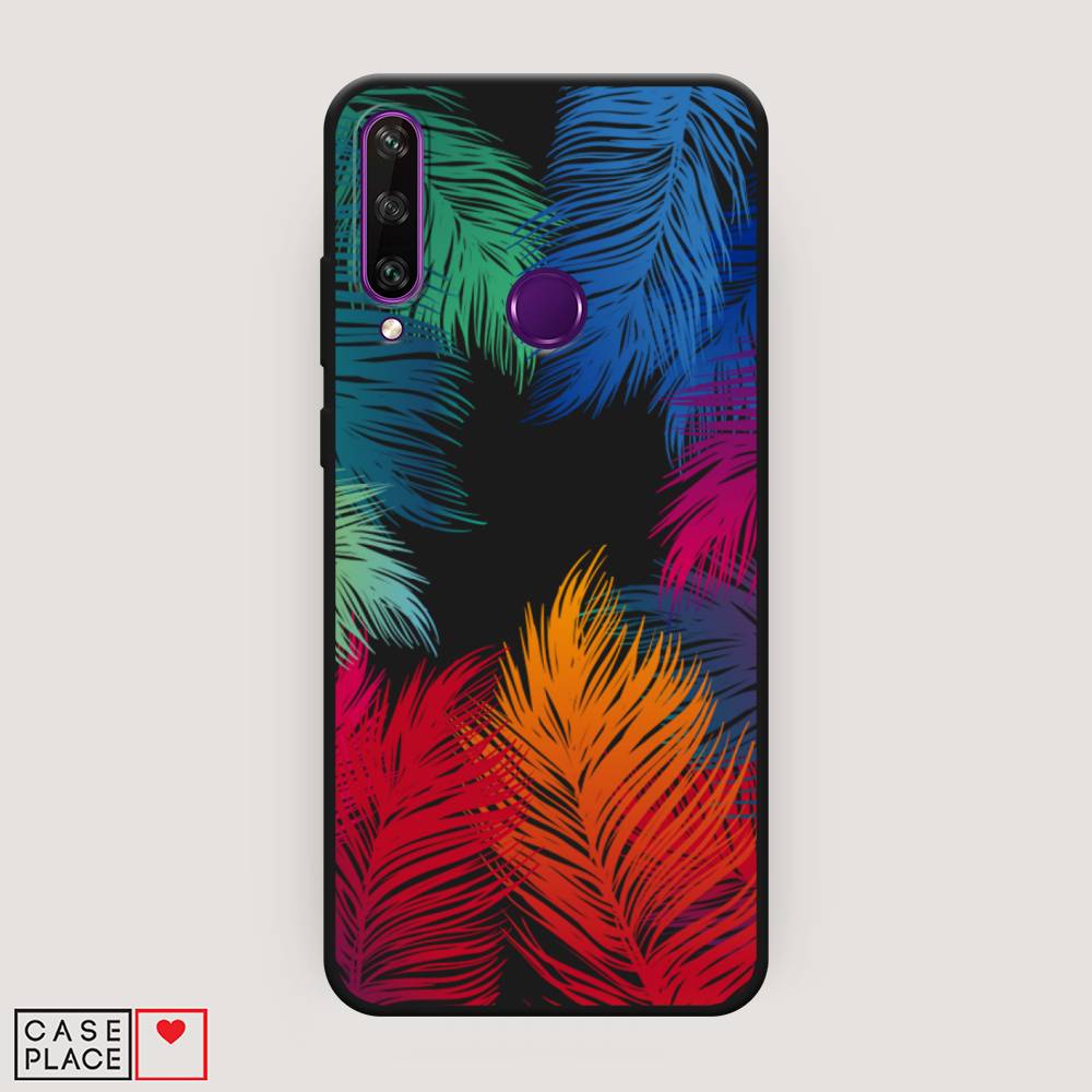 

Чехол Awog на Huawei Y6p "Рамка из перьев", Красный, 6103252-1