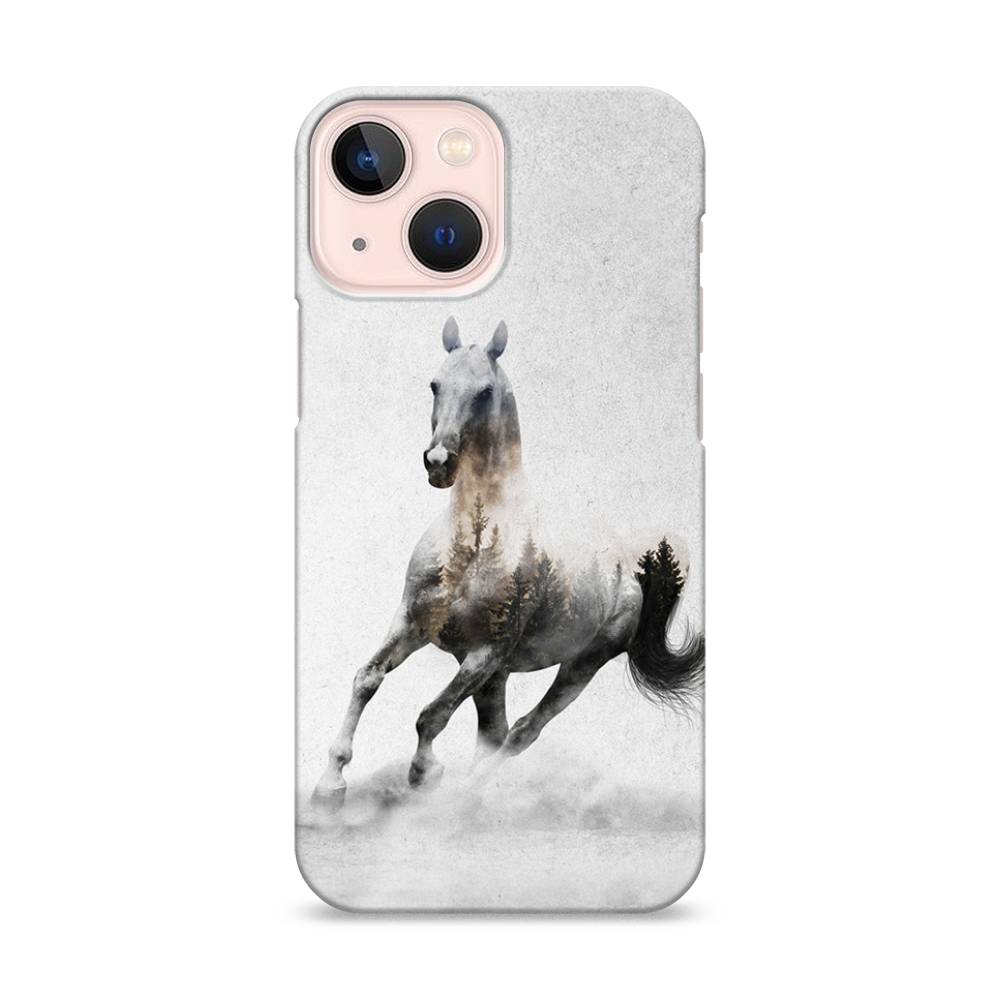 

Пластиковый чехол "Лошадь лес" на Apple iPhone 13 mini, 14120-1